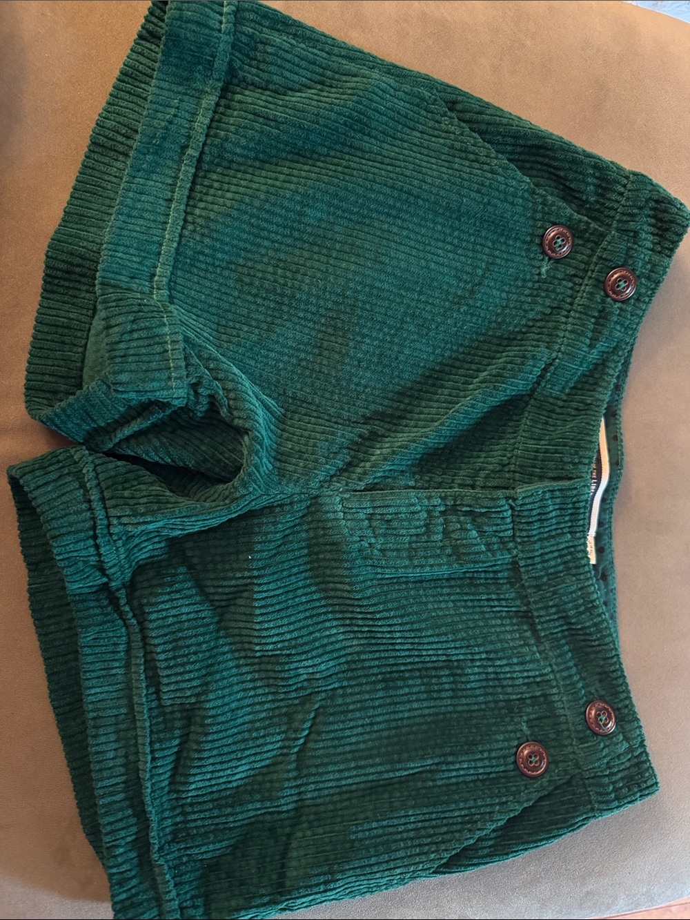 NWT Anthro Daughters of the Liberation Green Corduroy Shorts Size 6 - Picture 4 of 9